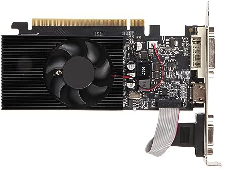 2GB GDDR3 64bit Graphics Card, Desktop Gaming Video Card with VGA HD DVI HDMI Output Cooling Fan for Gaming Computer Upgrades