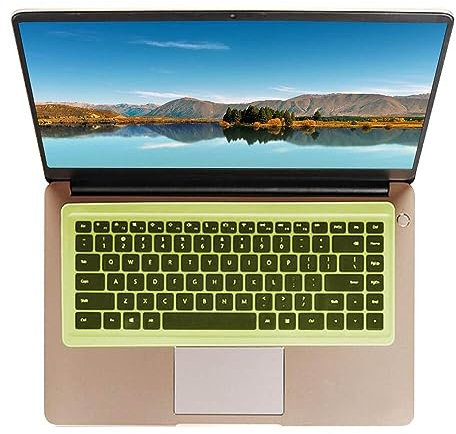 SDTEK Protector de Teclado Skin Silicone Cover Film Universal Compatible con computadora portátil de 15-17 Pulgadas, Notebook, Netbook, Chromebook (Amarillo)