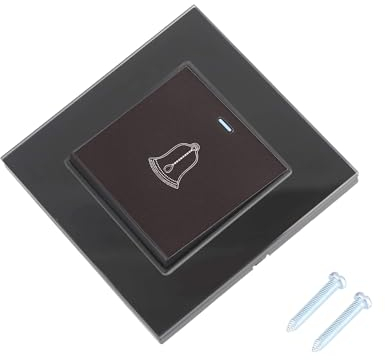 Campanello Per Porte In Vetro Temperato Per Campanello,Campanello Casa,Pulsante Campanello Della Porta,220~250V Interruttore Per Campanello Con Pannello In Vetro A Pulsante Per Hotel Di Casa