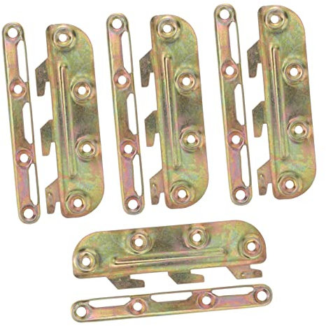 Hemobllo 4ensembles Équerres De Lit Fer Résistantes Fixations Et Supports De Cadre De Lit pour Tête Et Barrière Accessoires De Quincaillerie Moblière Robustes Faciles à Installer