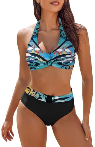 Bikini Bademode Badeanzug Swimsuit Tailliert/Hüfthalter Kleid Gelb Damen Bikini Schwangerschaft Damen Leo Print Damen Große Größen Bikini Pink Bikini Frauen Sexy