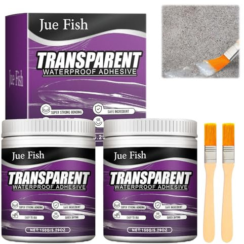 2 Stück Transparenter Wasserdichter Beschichtungsmittel Transparente Wasserdichte Versiegelung Wasserdichtes Beschichtungsmittel, Für Badezimmer Wände Fliesen Dach, Kommt Mit 2 Bürsten