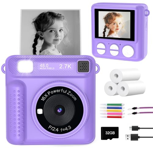 Cámara instantánea para niños (morado)