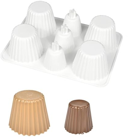 mostsom Moule à gâteau en forme de tasse cylindrique pour faire des muffins au chocolat, des muffins, des glaçons, des verres à liqueur - Outil de cuisson de cuisine (tasse incurvée D_)