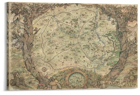 Generisch - Herr der Ringe - Karten-Poster, 20 x 30 cm, Fantasy, Glossy, Vollfarb, Poster