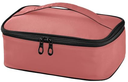 Amooorous Indische rote einfarbige Kinder-Lunch-Tasche, Kühlbox, Lunchbox, Kinder, Mini-Lunchbox, Picknick