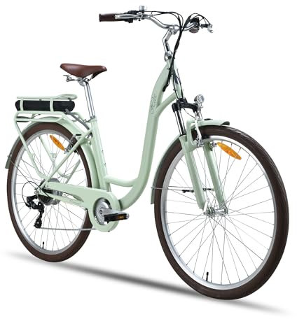 VecoCraft HEBE E-Bike Elektrofahrrad| ebike Damen 28 Zoll| 7-Gang-Schaltung | Ananda Hinterer Motor 250W | EU-konformes für ebike Herren und e Bike Damen