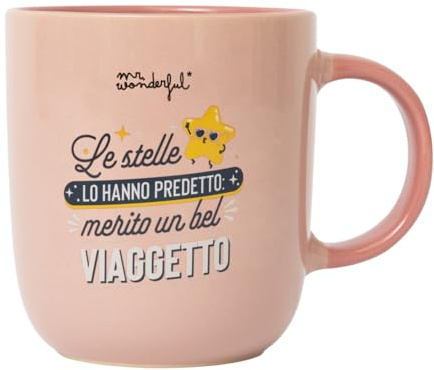 Mr. Wonderful - Tasse - Die Sterne haben es vorausgesagt: Ich verdiene eine schöne Reise - Keramiktasse mit lustiger Botschaft, ideal als Geschenk oder Autoregal
