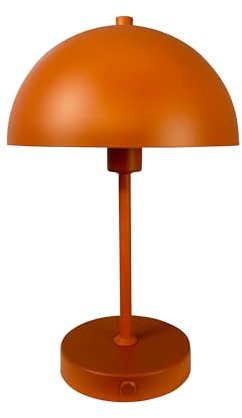 Dyberg Larsen Stockholm Tischlampe 2.0 Terrakotta | Wiederaufladbare Schreibtischlampe | Nachttischlampe mit 6 Stunden Akkulaufzeit | Leselampe für den Innen & Außen | LED Lampe Dänischen Design