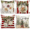 KQMGJYB Weihnachs Kissenbezug, 4 Stück Cushion Cover, Kissenbezug Winter Pillow Cover Weihnachtsmann Quadrat Kissenbezüge für Wohnzimmer Sofa Schlafzimmer Weihnachten Dekoratives（45x45cm）