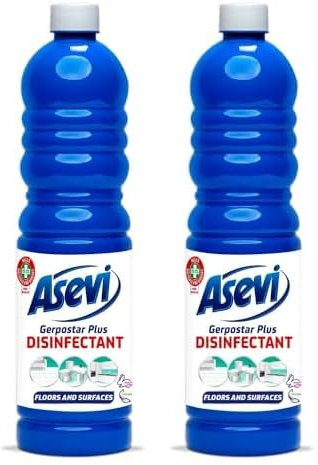 Asevi Disinfectant Floor and Surface Cleaner, Floor Cleaner Liquid, Hard Floor Cleaner, 1L (Pack of 2)