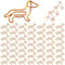 50-teiliges Set Büroklammern, Tierform-Büroklammern, Cartoon-Lesezeichen-Büroklammern, niedliche Tier-Memohalter, Bürobedarf für Schüler, Lehrer (Orange)