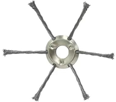 Testina tagliaerba in filo di acciaio, decespugliatore, ruota tagliaerba a benzina per giardino, cortile, passerella (6 teste)