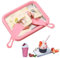 Fabricante de Helados, dellyy Heladera Instantánea con 2 Espátulas, Máquina para Hacer Helados en Rollo, Placa de Hielo para Helados, Plancha para Hacer Helado para Sorbete, Gelato, Yogur Helado(Rosa)