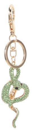 Veemoon Schlangen Schlüsselanhänger Mit Funkelnden Strasssteinen Niedlicher Metall Für Rucksackdekoration Für Chinesische Neujahr Einzigartiges Tierdesign