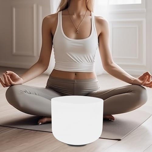 432hz Klangschalen 8 inch A note Crystal Singing Bowl, Klangschale für Meditation, Yoga, Chakra, Meditationszubehör, einzigartige Geschenke für Frauen