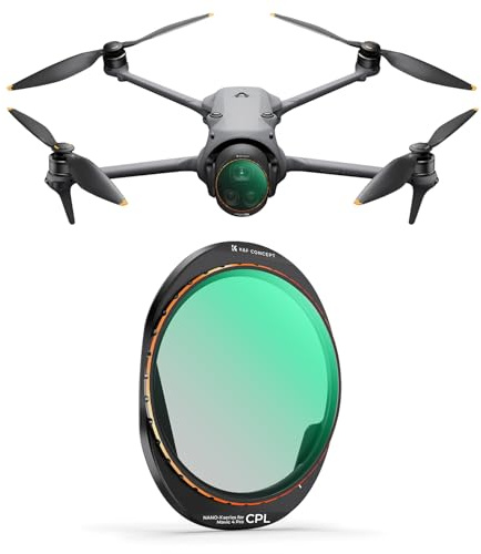 K&F Concept CPL Filter Polfilter Kompatibel mit DJI Mavic 4 PRO, Polarisator Optisches Glas mit Mehrfach Beschichtetem Filter, Blendung Reduziert und Reflexionen, Mavic 4 PRO Zubehör