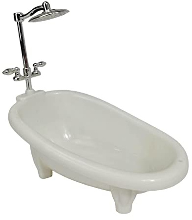 JISADER Handgefertigte Mini Badewanne Puppenhausmöbel Accessoire Simulationspuppenhaus
