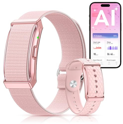 Fitness Tracker ohne Display Smart Band, 24/7 Aktivitäts Schlaftracker mit Herzfrequenz Menstruationszyklus SpO2, Schrittzähler mit 35 Tage Akku, 120+ Sportmodi, KI-Analyse, IP68 Wasserdicht, Kein ABO