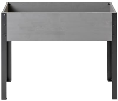 Dehner Hochbeet Ottawa, 110 x 85 x 60 cm B/H/T, FSC®-zertifiziertes Tannenholz/Metall, grau