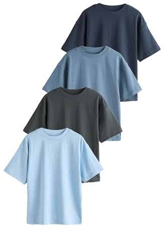 NEXT Jungen Relaxed Fit T-Shirts im 4er-Pack