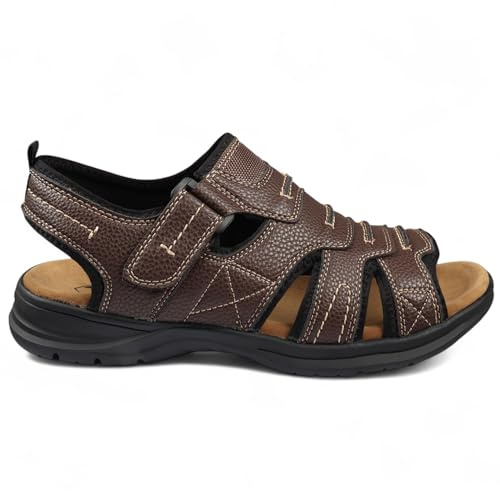 Dolcetto Herren-Sandalen, Marineblau, leicht, offener Zehenbereich, lässig