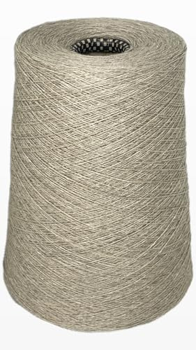 Seide Merinowolle Garn Kone – Lace Gewicht – Weiches Luxusgarn für Stricken & Häkeln (Natur Beige, 300g / 4200m)