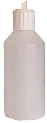 Massage Warehouse 250ml REFILLABLE Plastic Bottle with Flip Top Cap Food Grade HDPE for Massage Oil & Beauty Products + Transparent + Mobile Treatment Friendly Size