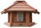 HABAU Vogelhaus Wandhänger aus Holz, braun - Futterstation mit Aufhängung