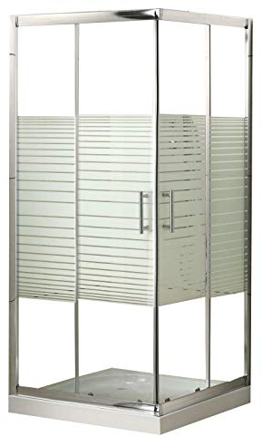 Box doccia rettangolare in cristallo vetro 6 mm. dimensione cm. 80x80 mod. Katariina