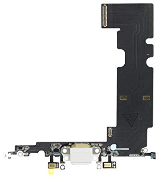 OnlyTech - Presa di ricarica Dock connettore con antenna flex, microfono e connettore di ricarica compatible con iPhone 8 PLUS bianco