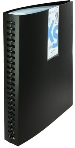 Grafoplas Carpeta Fundas Extraíbles A4 In&Out XS – 80 Forros Transparentes + 5 Separadores y Peine Guía para Inserción Rápida – Tapa Rígida Polipropileno Opaco, 31,5x26,3x4,2 cm