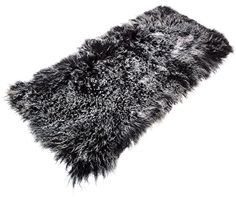 Reissner Lammfelle Tibet Lammfell Auflage TP1 60x120cm Farbe schwarz (Tops) JYB14 TP1