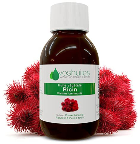 VOSHUILES - Huile Végétale de Graines de Ricin Neutre 100ml - Soin Naturel pour Cheveux- Peau et Ongles - Hydratation et Nutrition - Huile Végétale de Qualité