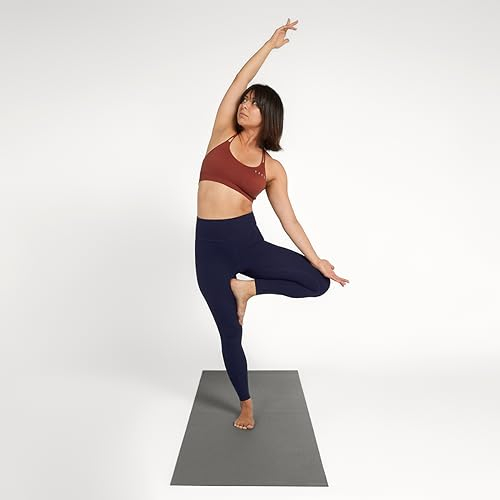 Yogabox Studio Yogamatte PREMIUM - 183 cm x 60 cm x 4.5 mm (LxBxH) - Fitnessmatte, Pilatesmatte, Gymnastikmatte - OEKO TEX 100 P1 - Made in Germany, stone