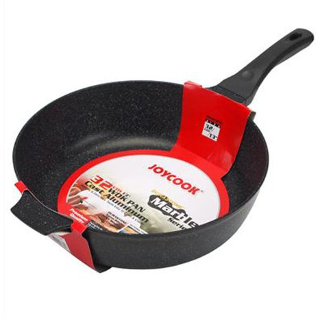 Joycook Durastone Marble Coated Cast Aluminum Nonstick Wok Pan, 13-inch