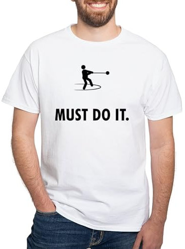 CafePress Hammer Throw White T Shirt Men's Traditional Fit White Casual Tshirt