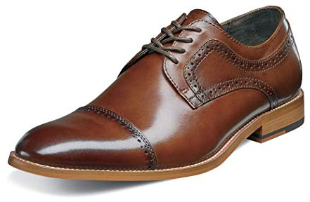 Stacy Adams Men's Dickinson Cap Toe Oxford, Cognac, 11 M US