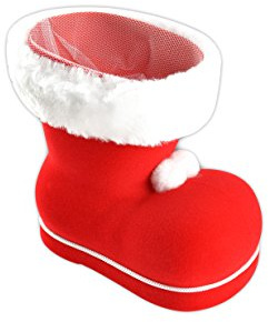 * Nikolausstiefel in vielen Größen und Farben zum Befüllen und als Deko | Weihnachtsmannstiefel Dekostiefel Geschenkstiefel Adventsstiefel Weihnachtsstiefel | (M | 1 x roter Stiefel)