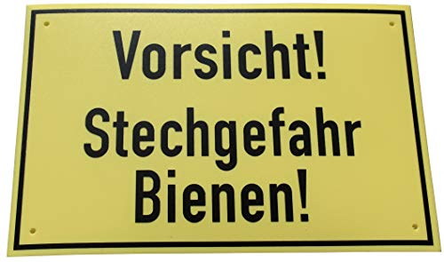 Warnschild Vorsicht Stechgefahr Bienen für Imker 30 x 20 cm