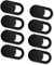 ivoler 8 Unidades Cubierta Webcam, Webcam Cover Slider Diseño Ultra Fino Camera Cover Tapa Webcam para Todo Tipo de Ordenadores Portátiles, Tabletas y Móviles Inteligentes - (Negro)