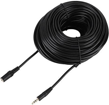 Sonew Audiokabel 30m Stecker auf Buchse Optisches Verlängerungskabel Klinkenstecker Aux Kabel für Smartphone Kopfhörer Stereo(30m)