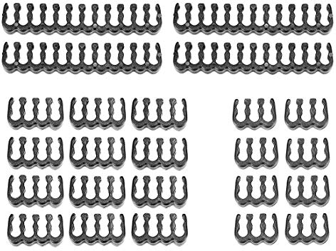 Sysoon 24 Pieces Cable Comb for 3 mm Cable Gesleeved Up To 3.4 mm/0.13inch, Black