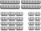Sysoon 24 Pieces Cable Comb for 3 mm Cable Gesleeved Up To 3.4 mm/0.13inch, Black