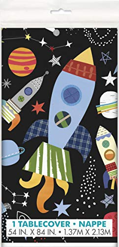 Kunststoff-Tischdecke - 2,13 m x 1,37m - Weltraumparty