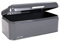 Calitek Bread Bin Storage Box Kitchen Counter Top Bread Loaf Pastries Baked Goods Container Vintage Style Coated Carbon Steel (Grey)