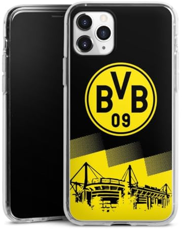 Silikon Hülle kompatibel mit Apple iPhone 11 Pro Case transparent Handyhülle BVB Borussia Dortmund Stadion