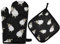 HMZXZ RXYY Abstrakt Lamb Schaf Muster Ofenhandschuhe Gesteppt Baumwolle Beschichtung Topflappen BBQ Handschuhe-Ofenhandschuhe Hitzebeständig Küche Sicher Matten für Backen Kochen