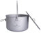 iBasingo Olla de Titanio para Acampar, Cuenco de 1950 ml, Utensilios de Cocina Ligeros para Exteriores, vajilla portátil, Utensilios de Viaje, Kit de Cocina para 1-3 Personas