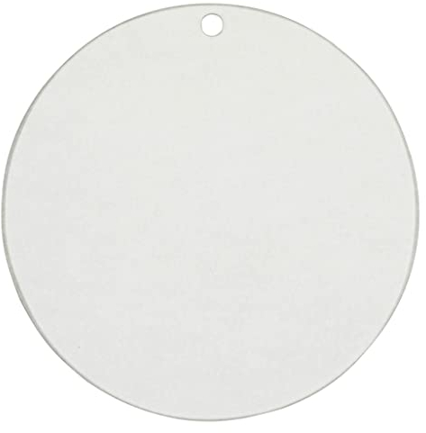 EH Design Runde Anhänger aus Acrylglas Ø 200 x 2 mm Transparent mit Loch zum aufhängen
